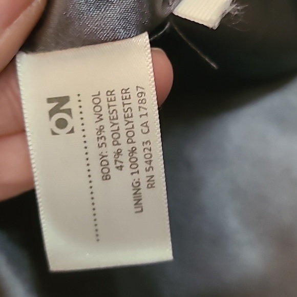 Old Navy teal wool blend empire waist puff sleeve Chic peacoat - Picture 3 of 3